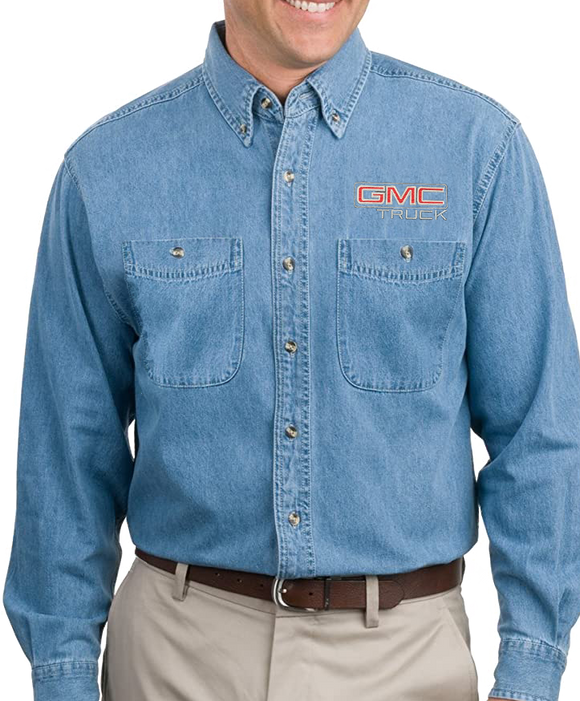 Classic GMC Truck Logo - Denim Long Sleeve Shirt