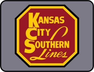 KCS - Kansas City Southern - Maroon & Gold Logo Train T-Shirt