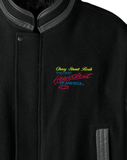 Classic HBoA Chevy Street Rods Logo - Retro Varsity Leather Melton Jacket