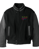 Classic HBoA Chevy Street Rods Logo - Retro Varsity Leather Melton Jacket