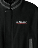 Classic Mopar Performance Logo - Retro Varsity Leather Melton Jacket