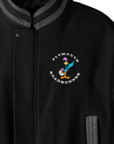 Classic Plymouth Roadrunner Logo - Retro Varsity Leather Melton Jacket