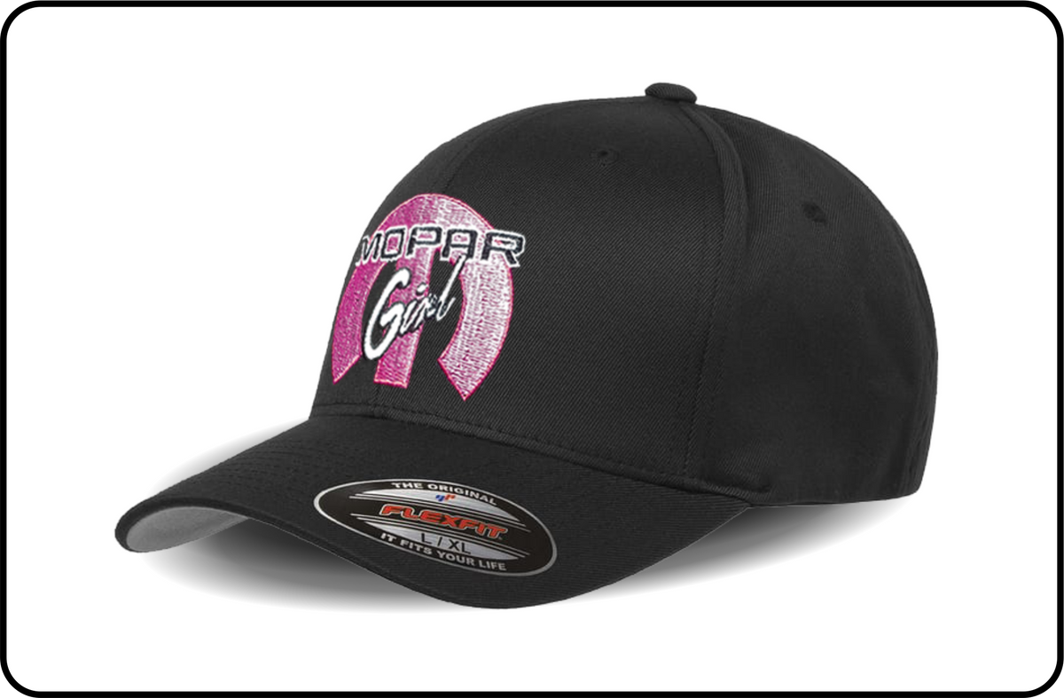 Classic Mopar Girl Logo Black Flexfit Cap