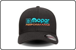 Classic Mopar Performance Logo (Retro Colors)- Black Flexfit Cap