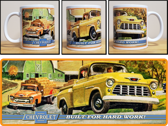 Chevrolet - Built For Hard Work Logo - 11 oz Ceramic Coffee Mug
