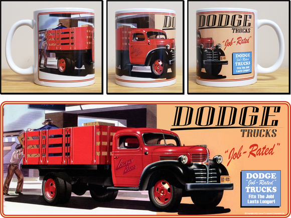 Dodge Trucks; Job Rated Logo - 11 oz Ceramic Coffee Mug