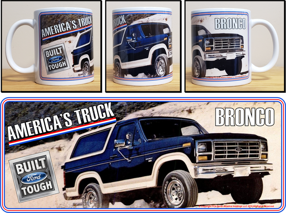 Ford Bronco - America's Truck Logo - 11 oz Ceramic Coffee Mug