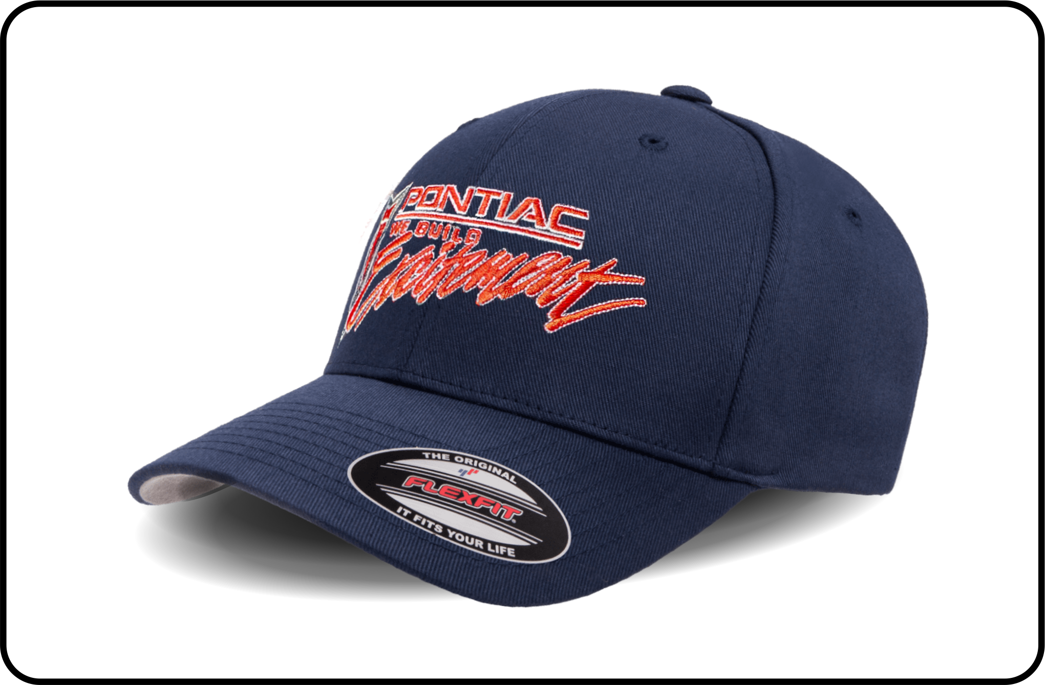 Pontiac We Build Excitement Flexfit Cap Casual Ts Apparel and Souvenirs