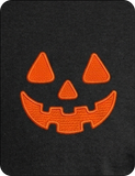 Pumpkin / Jack-O-Lantern Face Logo - Embroidered Sweatshirt