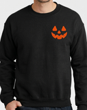 Pumpkin / Jack-O-Lantern Face Logo - Embroidered Sweatshirt