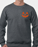 Pumpkin / Jack-O-Lantern Face Logo - Embroidered Sweatshirt