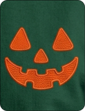 Pumpkin / Jack-O-Lantern Face Logo - Embroidered Sweatshirt
