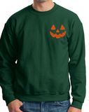 Pumpkin / Jack-O-Lantern Face Logo - Embroidered Sweatshirt