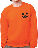 Pumpkin / Jack-O-Lantern Face Logo - Embroidered Sweatshirt