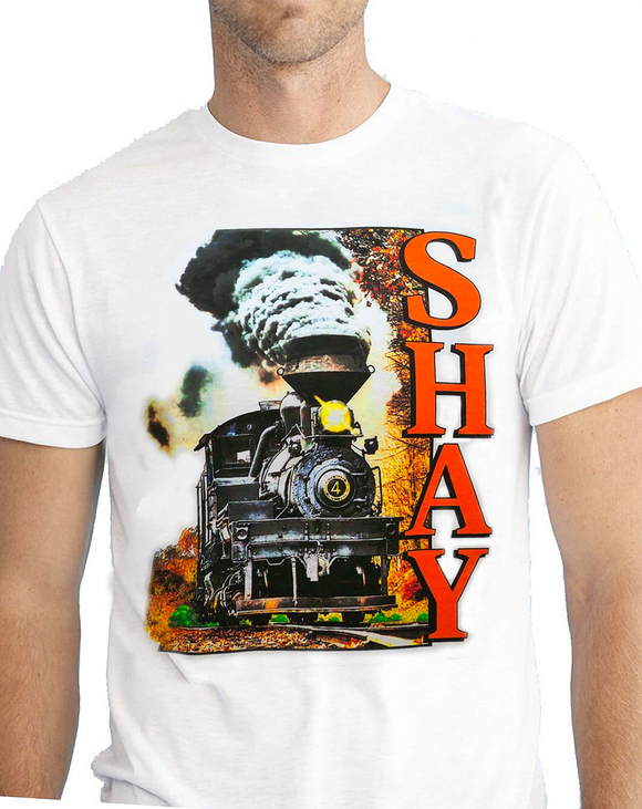 Logging Locomotives - Class C - 3 Truck Shay #4 Steam Locomotive T-Shirt