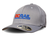 BC Rail New Logo Light Gray Logo - Flexfit & Snap Back Cap