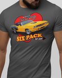 Mopar - 1971 Plymouth Cuda 440+6 - "Six Pack to Go!" T-shirt