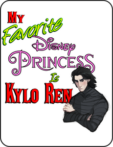 Cartoon/Comic Style - Kylo Ren - "My Favorite Disney Princess" - T-shirt