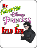 Cartoon/Comic Style - Kylo Ren - "My Favorite Disney Princess" - T-shirt