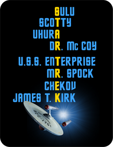 Roll Call w/The USS Enterprise - Star Trek The Original Series - T-shirt