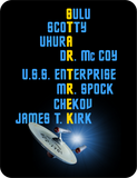 Roll Call w/The USS Enterprise - Star Trek The Original Series - T-shirt
