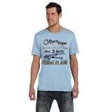  Christian - Duct Tape Repairs A Lot of Things - 3 Nails Fixed It All Light Blue Mens T-shirt Inspirational religious Casual Ts Apparel and Souvenirs