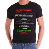 Area 51 - 1-800-UFO-GUYS Black Mens T-shirt Sci-Fi Science Fiction Closeup Casual Ts Apparel and Souvenirs