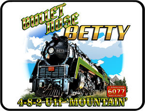 CN - Canadian National 4-8-2 U1f Mountain "Bullet Nose Betty" Steam Locomotive T-shirt