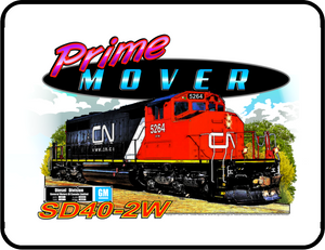 CN - Canadian National SD40-2W "Prime Mover" Locomotive T-shirt