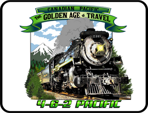 Canadian Pacific Classic 4-6-2 Pacific Steam Locomotive "Golden Age of Travel" T-shirt