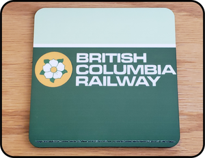  British Columbia Railway Dogwood Logo (New) Table Coaster Casual Ts Apparel and Souvenirs
