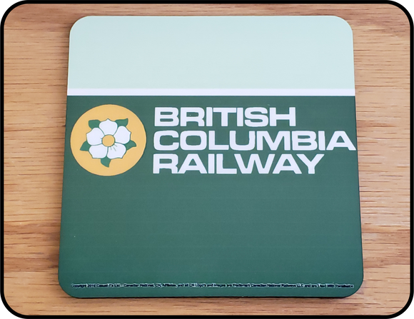  British Columbia Railway Dogwood Logo (New) Table Coaster Casual Ts Apparel and Souvenirs