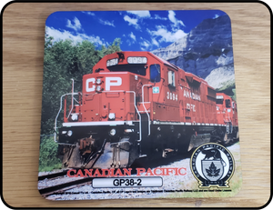 Canadian Pacific GP38-2 Locomotive Coaster Casual Ts Apparel and Souvenirs