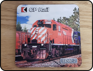 Canadian Pacific CP Rail SD40-2 Locomotive Coaster Casual Ts Apparel and Souvenirs