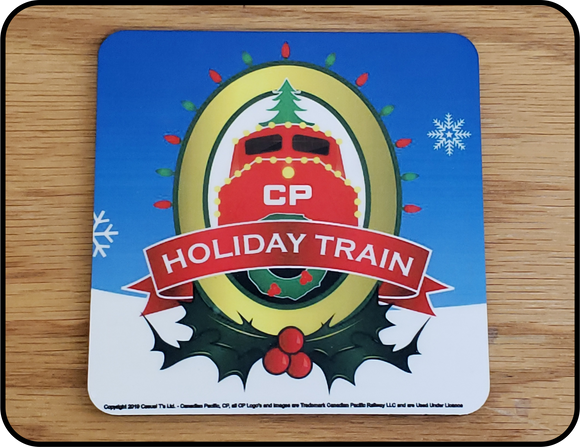 Canadian Pacific Holiday Train Logo Table Coaster Casual Ts Apparel and Souvenirs