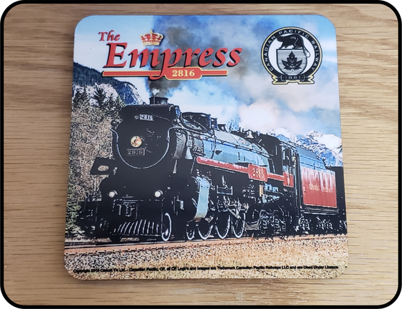 Canadian Pacific 4-6-2 H1b Hudson 2816 The Empress Steam Locomotive Coaster Casual Ts Apparel and Souvenirs