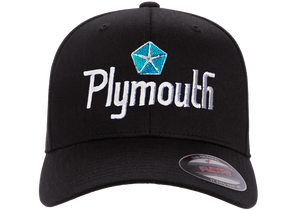 Plymouth Embroidered Cap Flexfit Wooly Black Car Cap