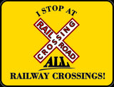 I Stop At All Railway Crossings Cross-buck Logo Casual Ts Apparel and Souvenirs