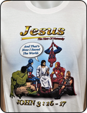 Jesus The Hero Of Humanity Graphic T-shirt Casual Ts Apparel and Souvenirs