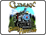 Climax Geared To Perfection Logging Locomotive Logo Casual Ts Apparel and Souvenirs