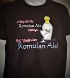 Love Romulan Ale Men's T-shirt Black Casual Ts Apparel and Souvenirs