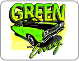 Mopar 1968 Plymouth Roadrunner Green with Envy graphic Casual Ts Apparel and Souvenirs