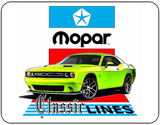 Mopar Classic Lines New Challenger Logo Casual Ts Apparel and Souvenirs