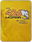 HEMI 426 Mopar One Packin' Pachyderm Yellow T-shirt Casual Ts Apparel and Souvenirs