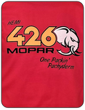 HEMI 426 Mopar: One Packin' Pachyderm Red T-shirt Casual Ts Apparel and Souvenirs