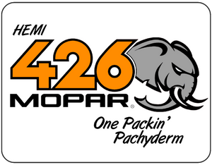 HEMI 426 Mopar One Packin' Pachyderm White T-shirt Casual Ts Apparel and Souvenirs
