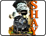 Shay Steam Train Locomotive graphic logo Casual Ts Apparel and Souvenirs