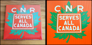  Canadian National Railways Serves All Canada Caboose Logo ceramic tile Casual Ts Apparel and Souvenirs