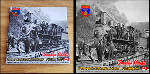 Canadian Pacific 2-8-0 Consolidation Locomotive in Field BC Ceramic Tile Casual Ts Apparel and Souvenirs