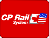 Canadian Pacific CP Rail System Duel Flags Red Train T-shirt